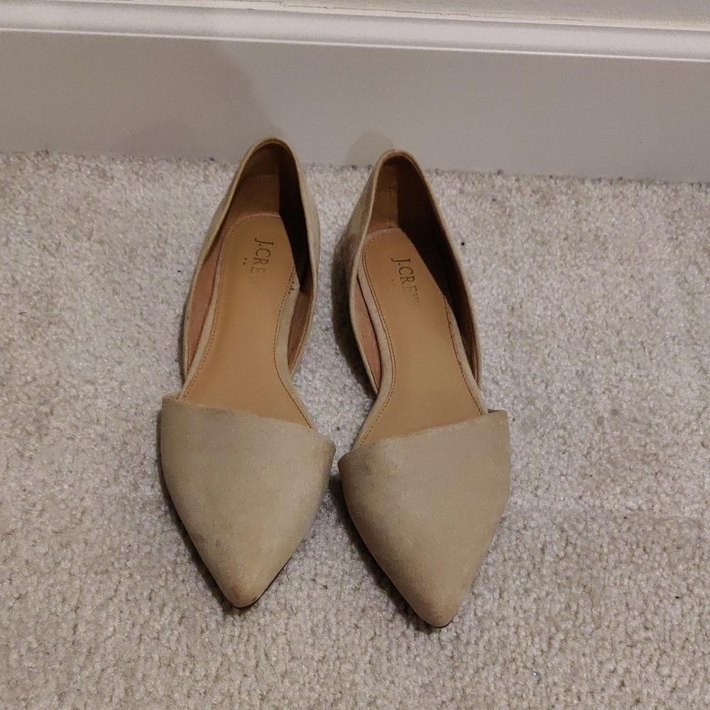 J. Crew Zoe d'Orsay flats Women's Tan Flats Sz 8.5